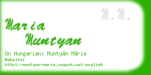 maria muntyan business card
